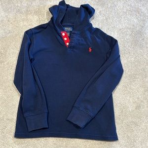 Boys Polo hooded long sleeve hoodie